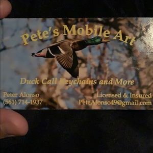 Meet your Posher, Peter duck call keychain man